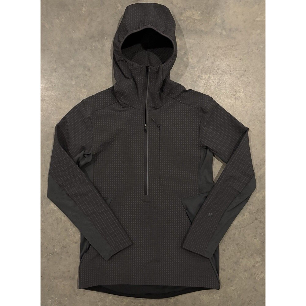 Lululemon Cold Terrain 1/2 Zip Jacket Hoodie Men's XS Charcoal Gray Athletic EUC